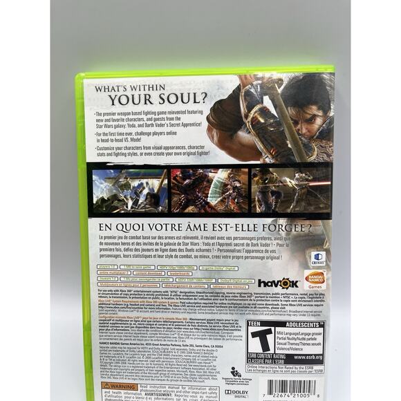 Soul Calibur IV (Microsoft Xbox 360, 2008) Complete CIB with Manual - Picture 3 of 10